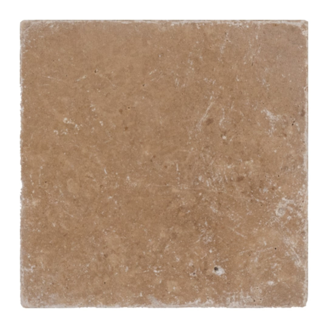Keystone 6" x 6" Noce Tumbled Travertine Tile