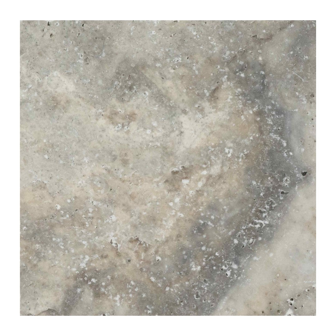 Keystone 6" x 6" Nordic Silver Tumbled Travertine Tile