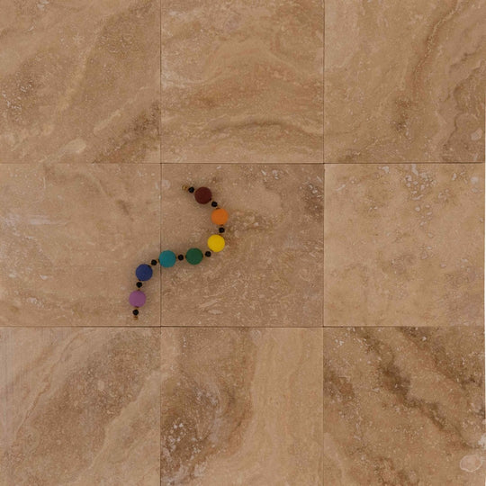 Keystone 6" x 6" Tiramisu Honed Travertine Filled Tile-Tiramisu