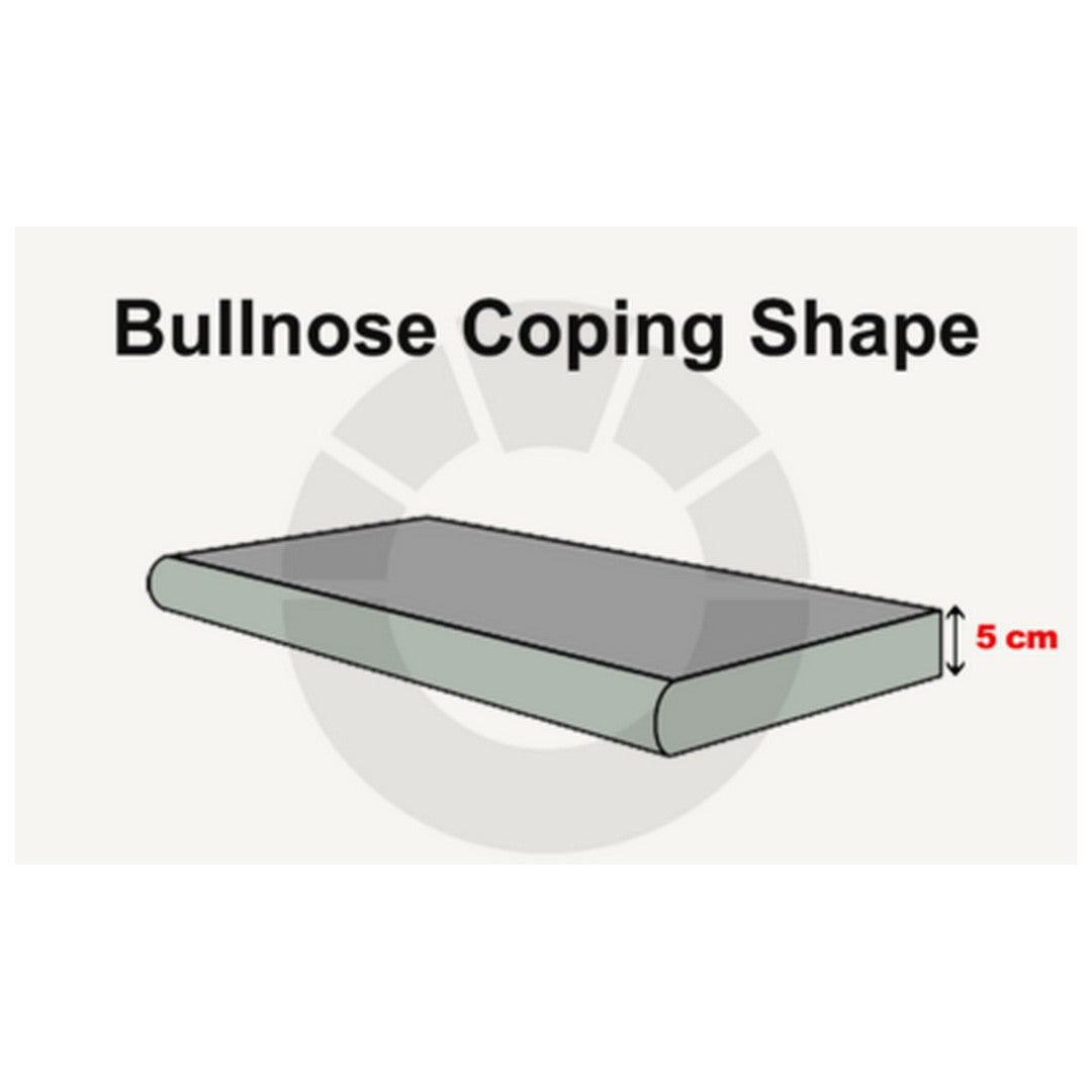 Keystone 4" x 12" Snow White Sandblasted Marble 5Cm Bullnose Coping-Snow White