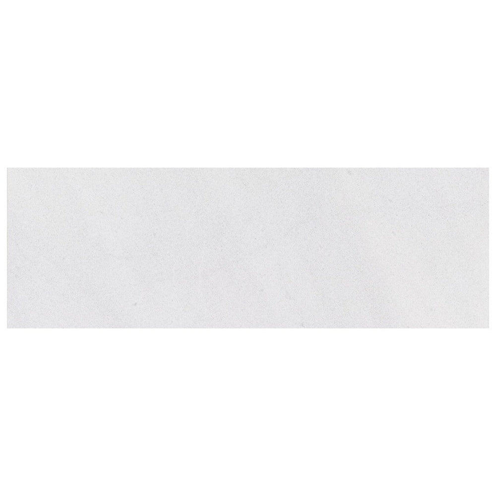 Keystone 4" x 12" Snow White Sandblasted Marble 5Cm Bullnose Coping