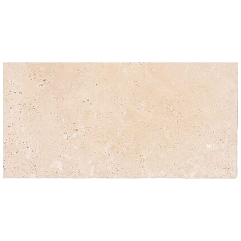 Keystone 4" x 12" Extra Light Tumbled Travertine 5Cm Paver