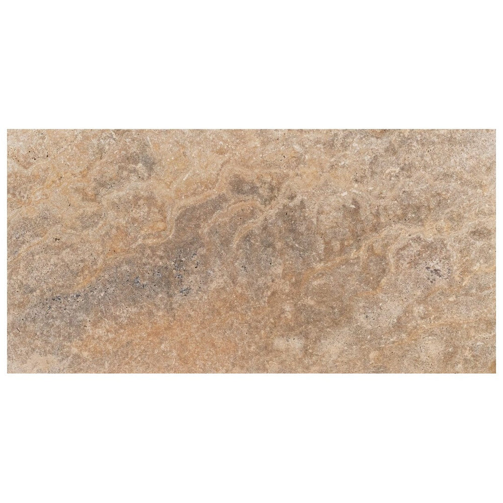 Keystone 4" x 12" Escabesa Tumbled Travertine 5Cm Paver
