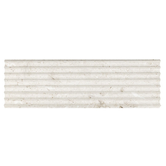 Emser 12" x 36" Flutique Honed Rectified Stone Fluted Limestone Tile