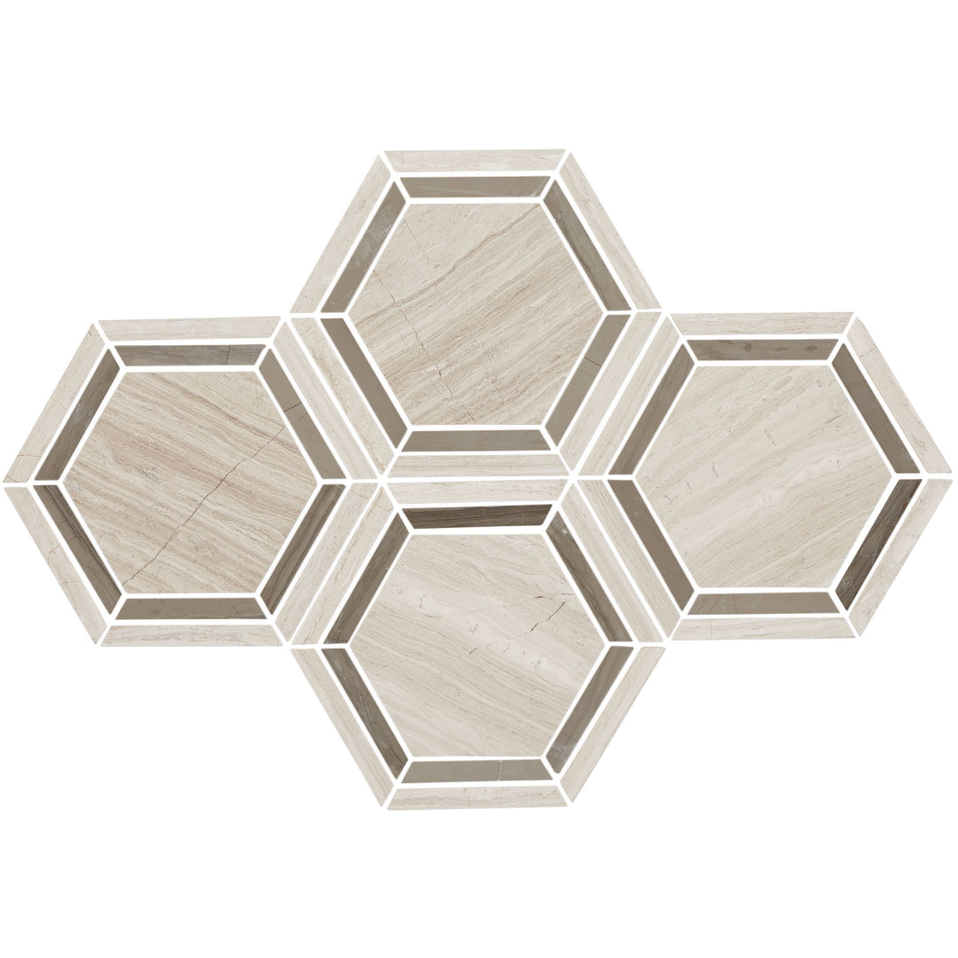 Daltile-Natural-Stone-Limestone-10-x-12-Honed-6-Hexagon-Mosaic-Chenille-White