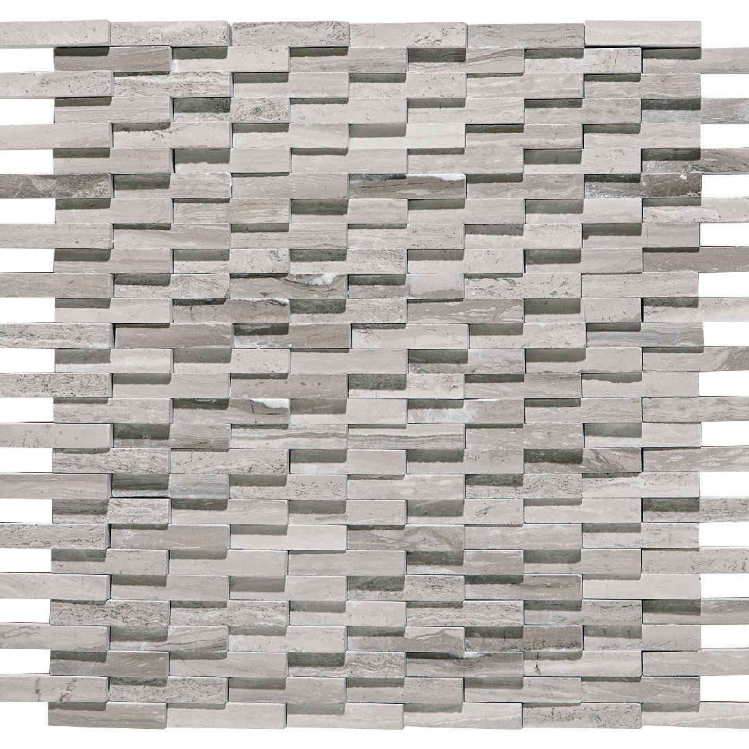 Daltile-Natural-Stone-Limestone-12-x-13-Polished-2.37x0.25-Cladding-Mosaic-Chenille-White