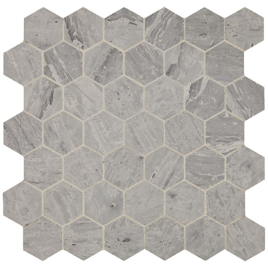 Daltile-Fonte-13-x-13-Honed-Natural-Stone-2-Hexagon-Mosaic-Pier-White