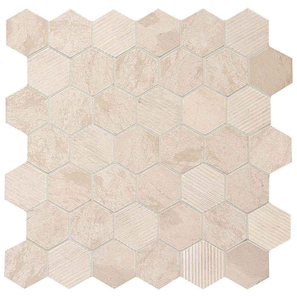 Daltile-Natural-Stone-Limestone-12-x-13-Mix-2-Hexagon-Mosaic-Adour-Creme