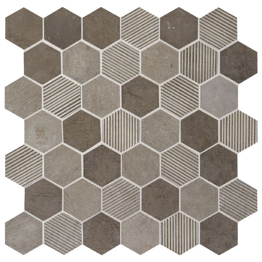 Daltile-Natural-Stone-Limestone-12-x-13-Mix-2-Hexagon-Mosaic-Moselle-Gris