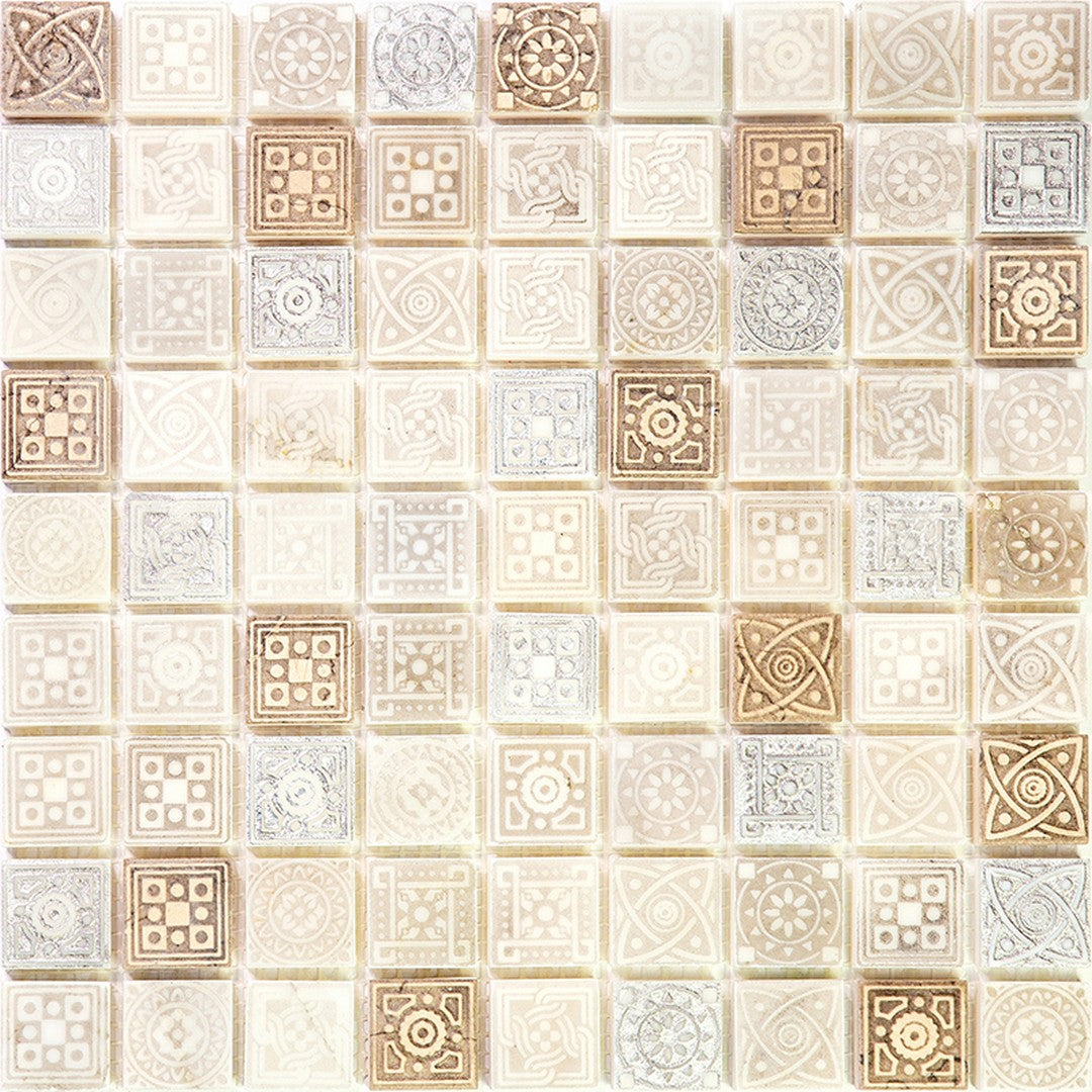 MiR Artistic 12" x 12" Natural Stone 1.2" Square Mosaic