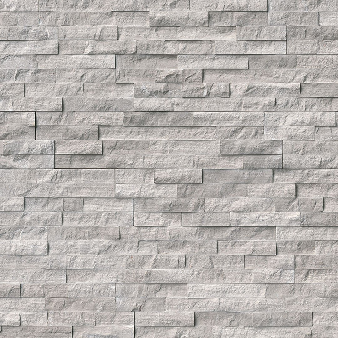 MS International RockMount Gray Oak 6" x 24" Split Face Stacked Stone Panel Marble Ledgestone