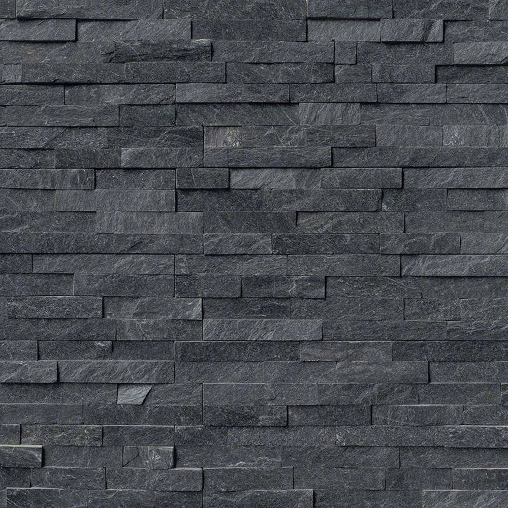 MS International RockMount Coal Canyon 6" x 24" Split Face Stacked Stone Panel Quartzite Ledgestone