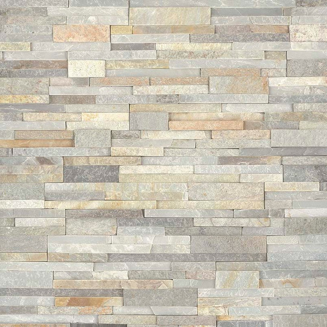 MS International RockMount Malibu Honey 6" x 24" Split Face Stacked Stone Panel Quartzite Ledgestone