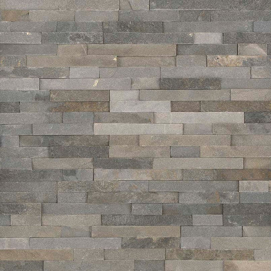 MS International RockMount Sedona Grey 6" x 24" Split Face Stacked Stone Panel Quartzite Ledgestone