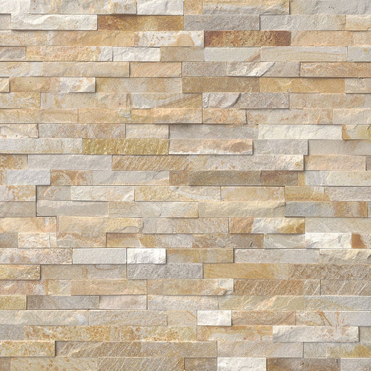 MS International RockMount Sparkling Autumn 6" x 24" Split Face Stacked Stone Panel Quartzite Ledgestone