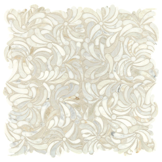 Daltile Lavaliere 11" x 12" Honed Natural Stone Windblown Wall Mosaic