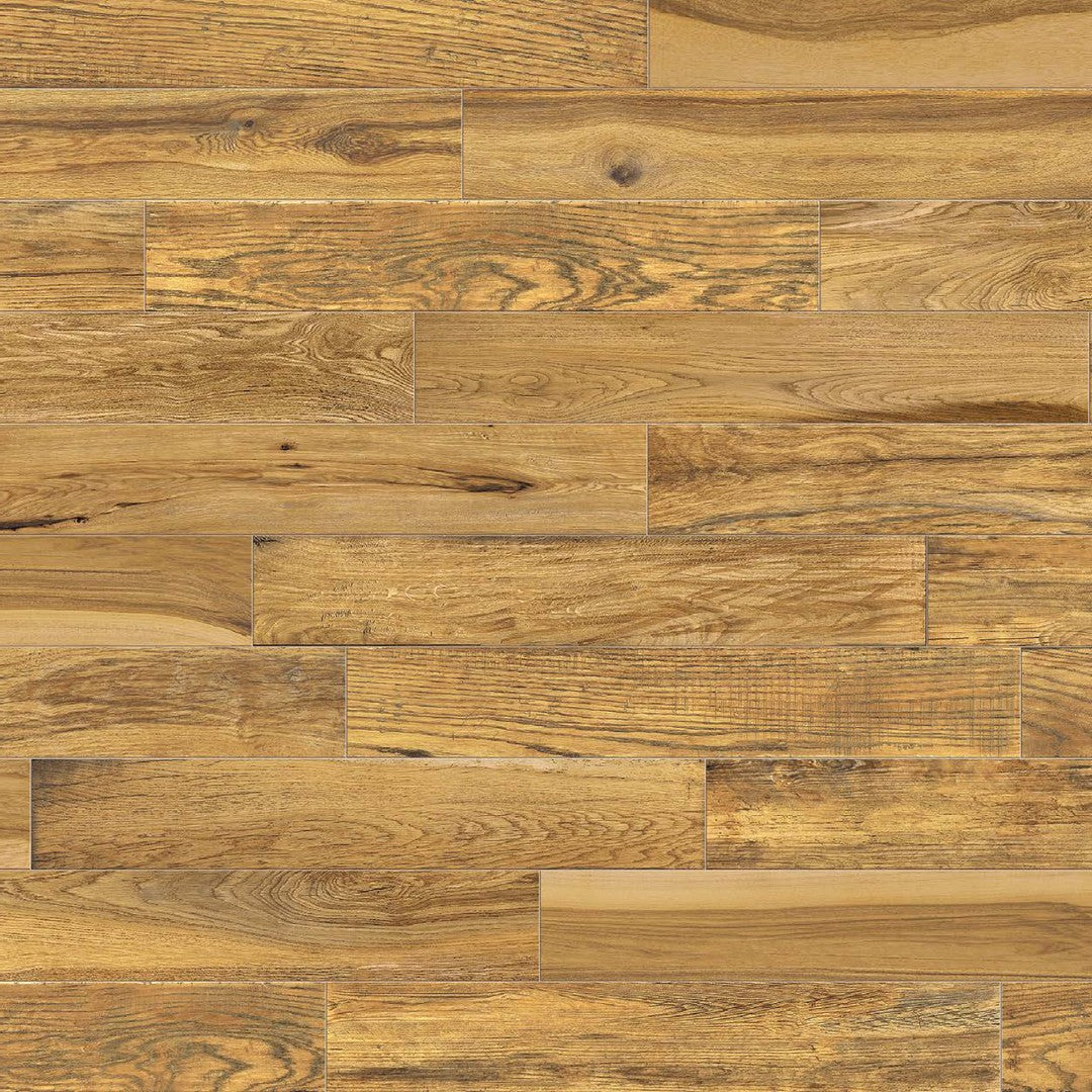 Floors 2000 Lacquered Wood 6" x 36" Pressed Matte Porcelain Plank