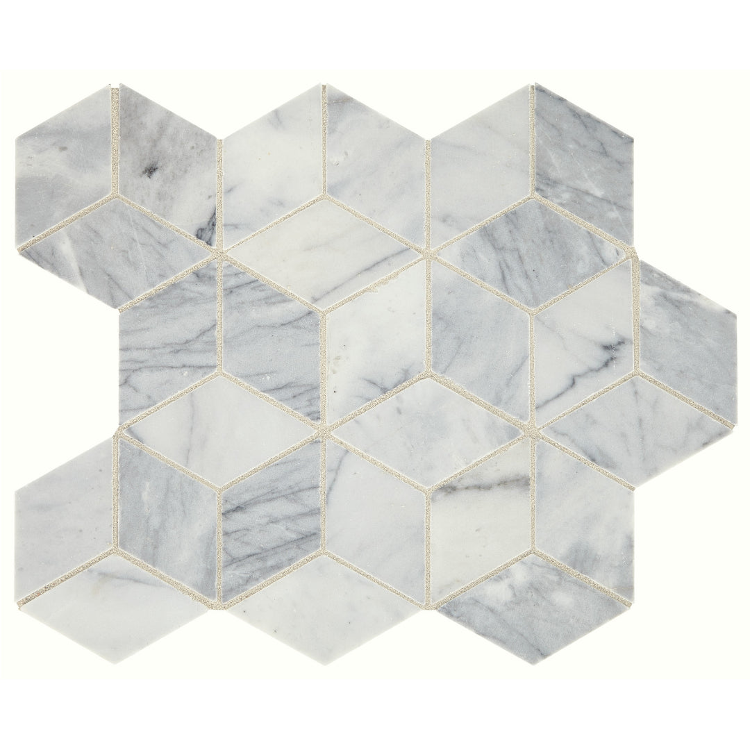 Daltile Sublimity 11" x 14" Honed Natural Stone Cubist Mosaic