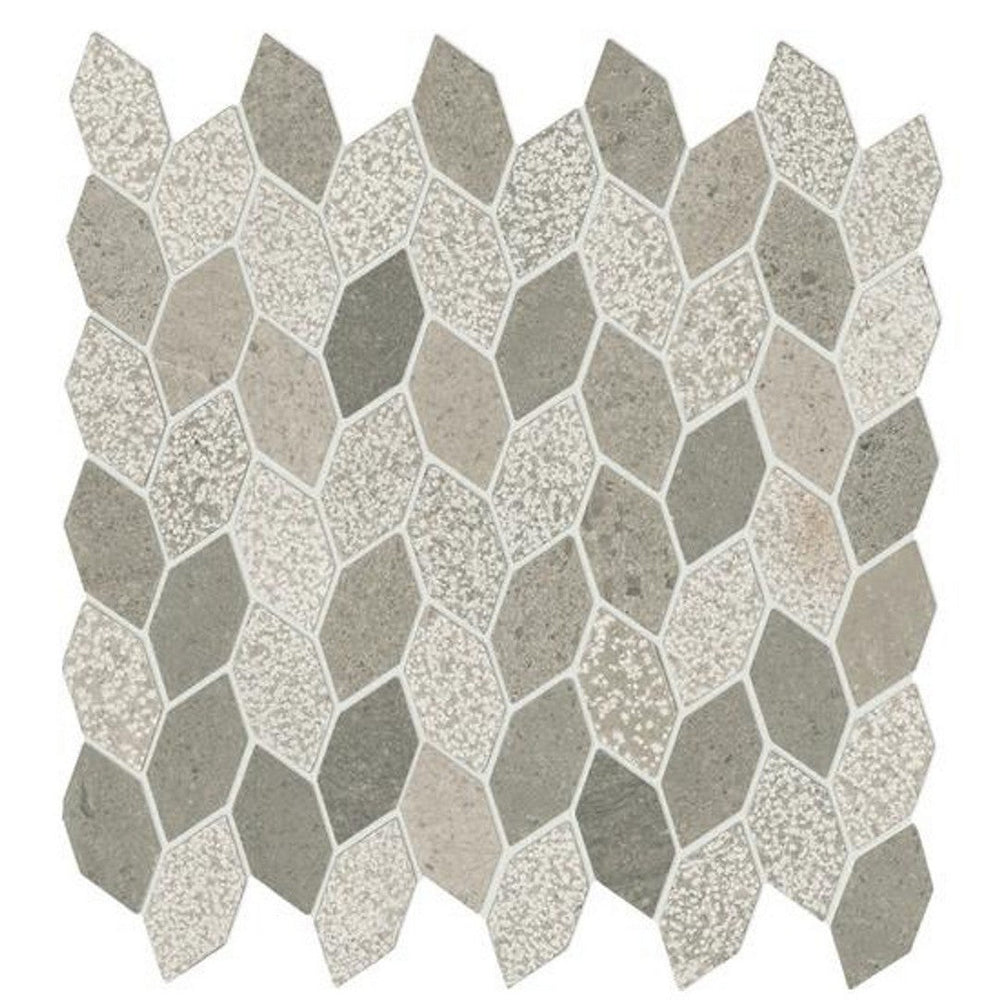 American Olean Candora 12" x 12" Natural Stone Linear Leaf Mosaic