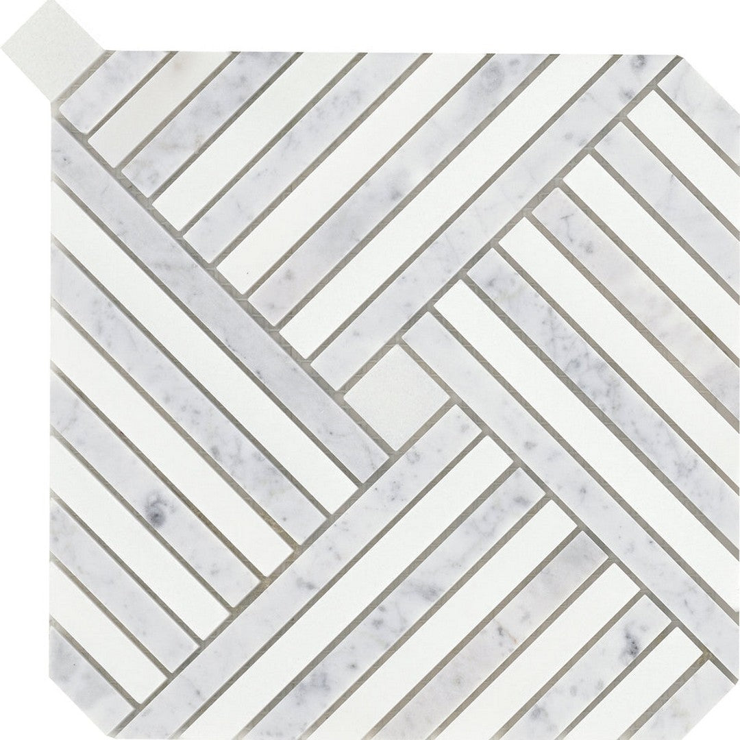 Emser Alluro 9" x 9" Polished Marble Mosaic