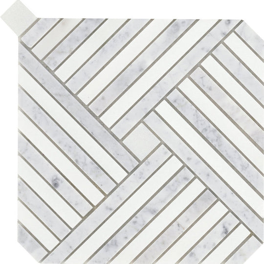 Emser Alluro 9" x 9" Polished Marble Mosaic