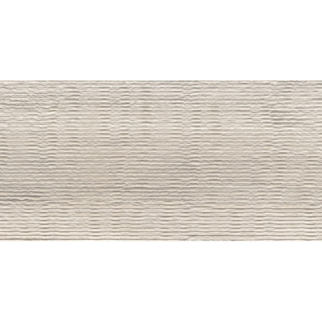 Emser 12" x 24" Metro Rectified Limestone Striated & Chiseled Tile