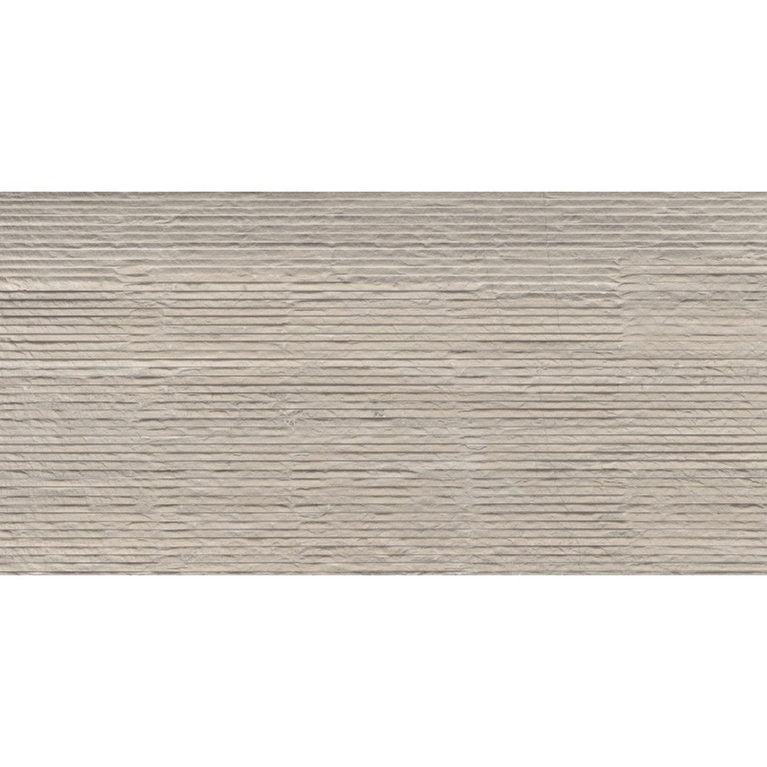 Emser 12" x 24" Metro Rectified Limestone Striated & Chiseled Tile