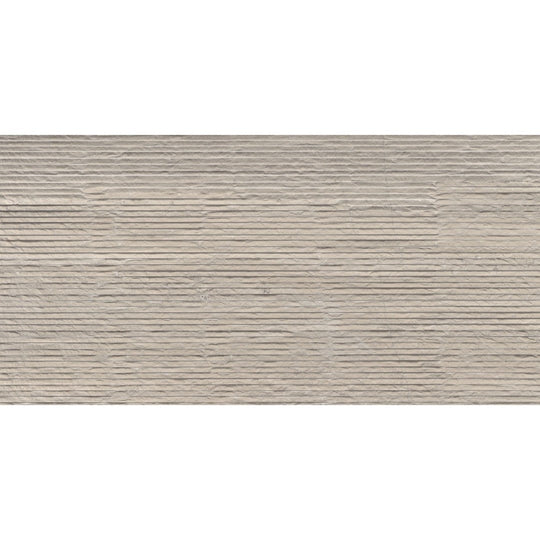 Emser 12" x 24" Metro Rectified Limestone Striated & Chiseled Tile