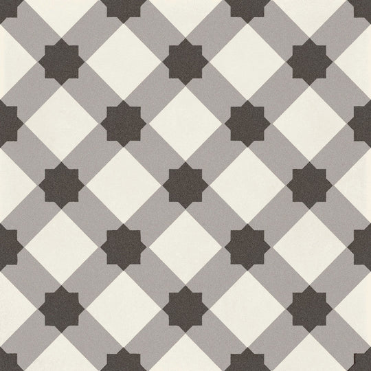 Marazzi D_Segni 8" x 8" Plaid Deco Square Matte Tile