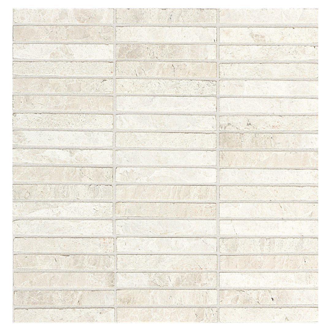 Daltile-Natural-Stone-Marble-12-x-12-Polished-0.62x4-Straight-Joint-Mosaic-White-Cliffs