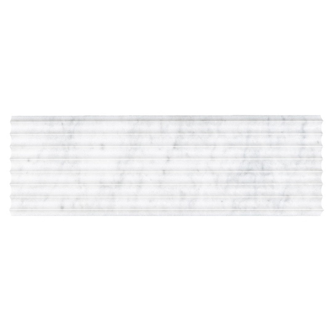 Emser 12" x 36" Flutique Honed Rectified Stone Fluted Marble Tile