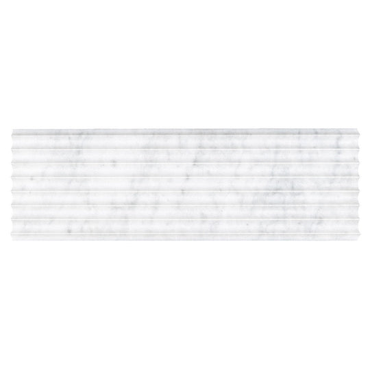 Emser 12" x 36" Flutique Honed Rectified Stone Fluted Marble Tile