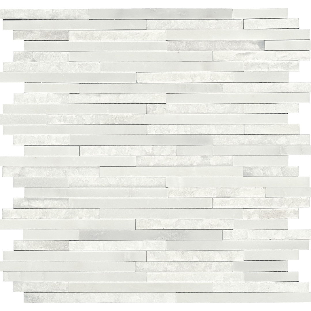 Daltile-Natural-Stone-Marble-12-x-12-Mix-3/8-Random-Linear-Mosaic-Venetian-Calacatta