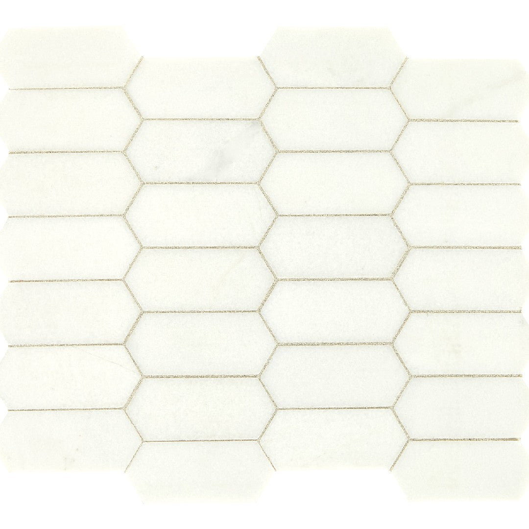 Daltile-Natural-Stone-Marble-12-x-14-Honed-2x4-Elongated-Hex-Mosaic-Thassos-Snow-White