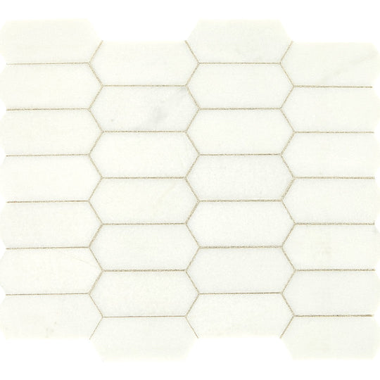 Daltile-Natural-Stone-Marble-12-x-14-Honed-2x4-Elongated-Hex-Mosaic-Thassos-Snow-White