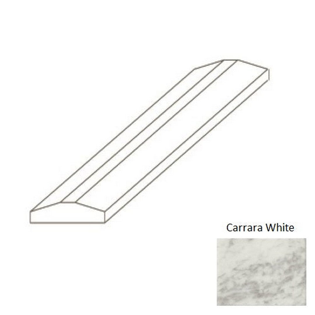 Daltile-Thresholds-4-x-36-Polished-Marble-3/8-Double-Hollywood-Bevel-Carrara-White