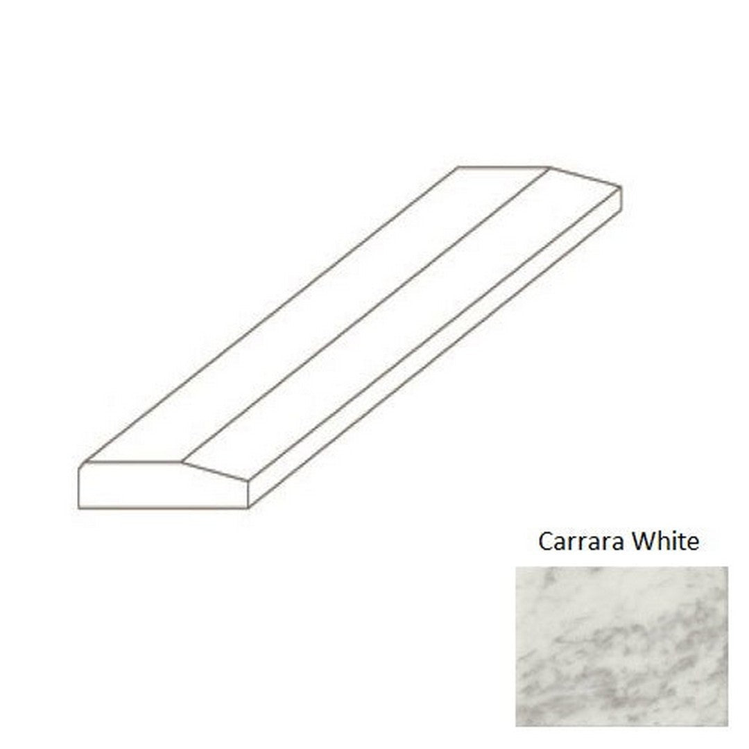 Daltile-Thresholds-4-x-36-Polished-Marble-3/8-Single-Hollywood-Bevel-Carrara-White