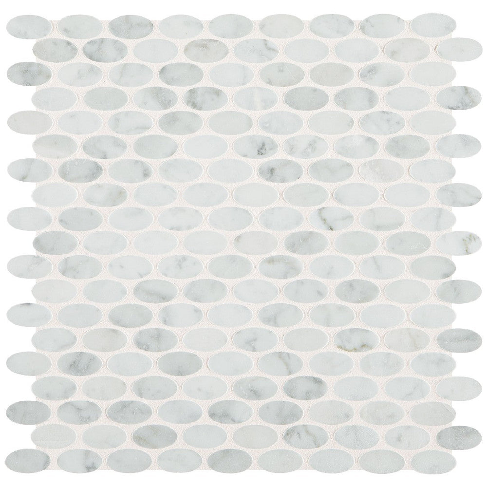 Daltile-Natural-Stone-Marble-12-x-13-Polished-1.5x0.75-Oval-Mosaic-Carrara-White