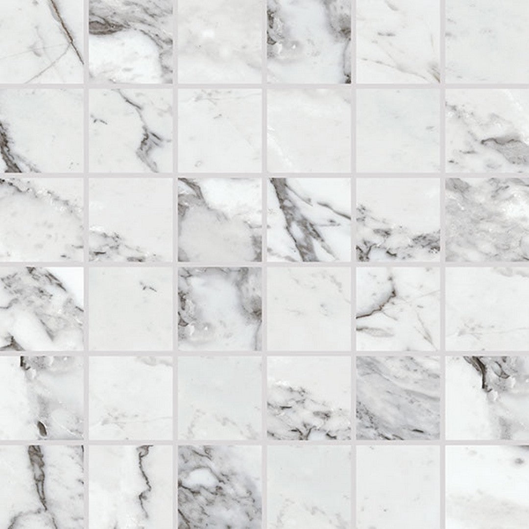 Daltile Marble Attache Lavish 12" x 12" Matte Porcelain 2" Straight Joint Mosaic