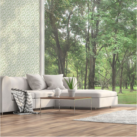 Bati-Orient-12-x-12-White-&-Grey-Marble-Classic-Palm-Leaf-Printed-6-Mosaic-Green-Beige