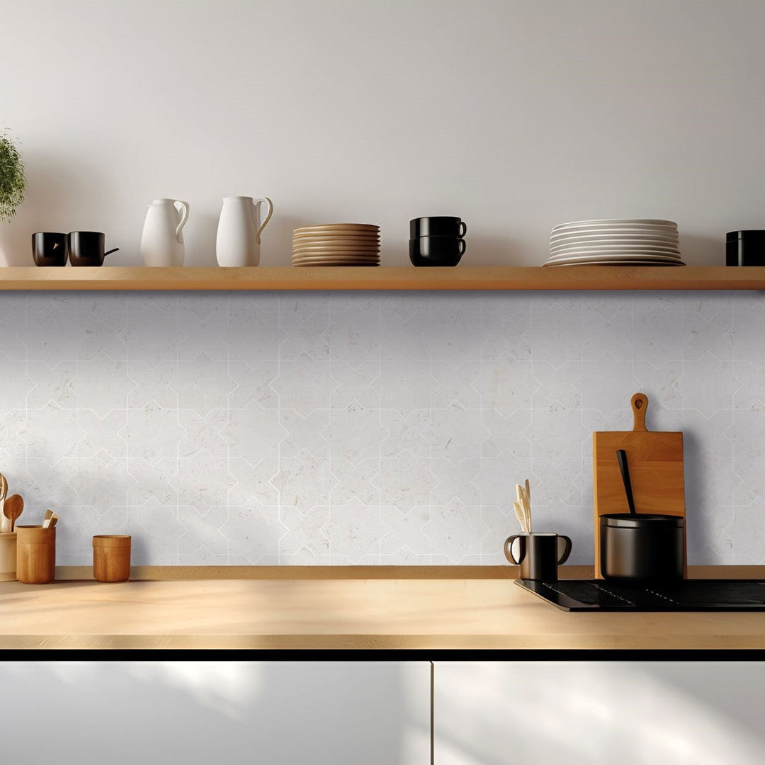 Bati-Orient-12-x-12-White-&-Grey-Marble-Classic-Interlocking-3-Cross-&-Star-Mosaic-Beige