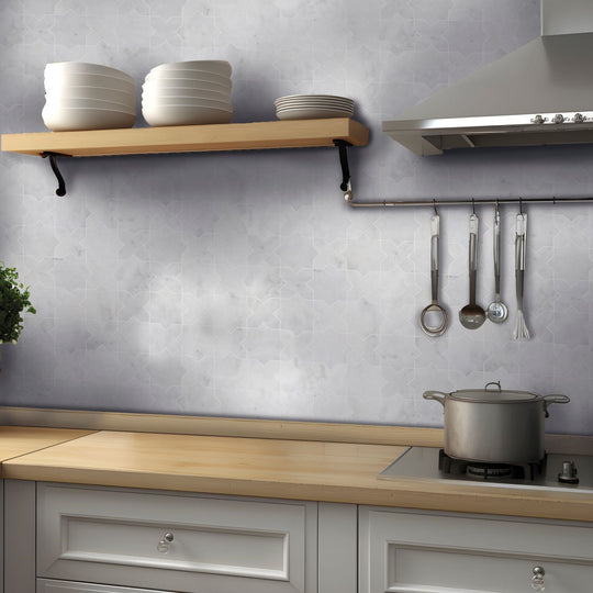 Bati-Orient-12-x-12-White-&-Grey-Marble-Classic-Interlocking-3-Cross-&-Star-Mosaic-White-Grey