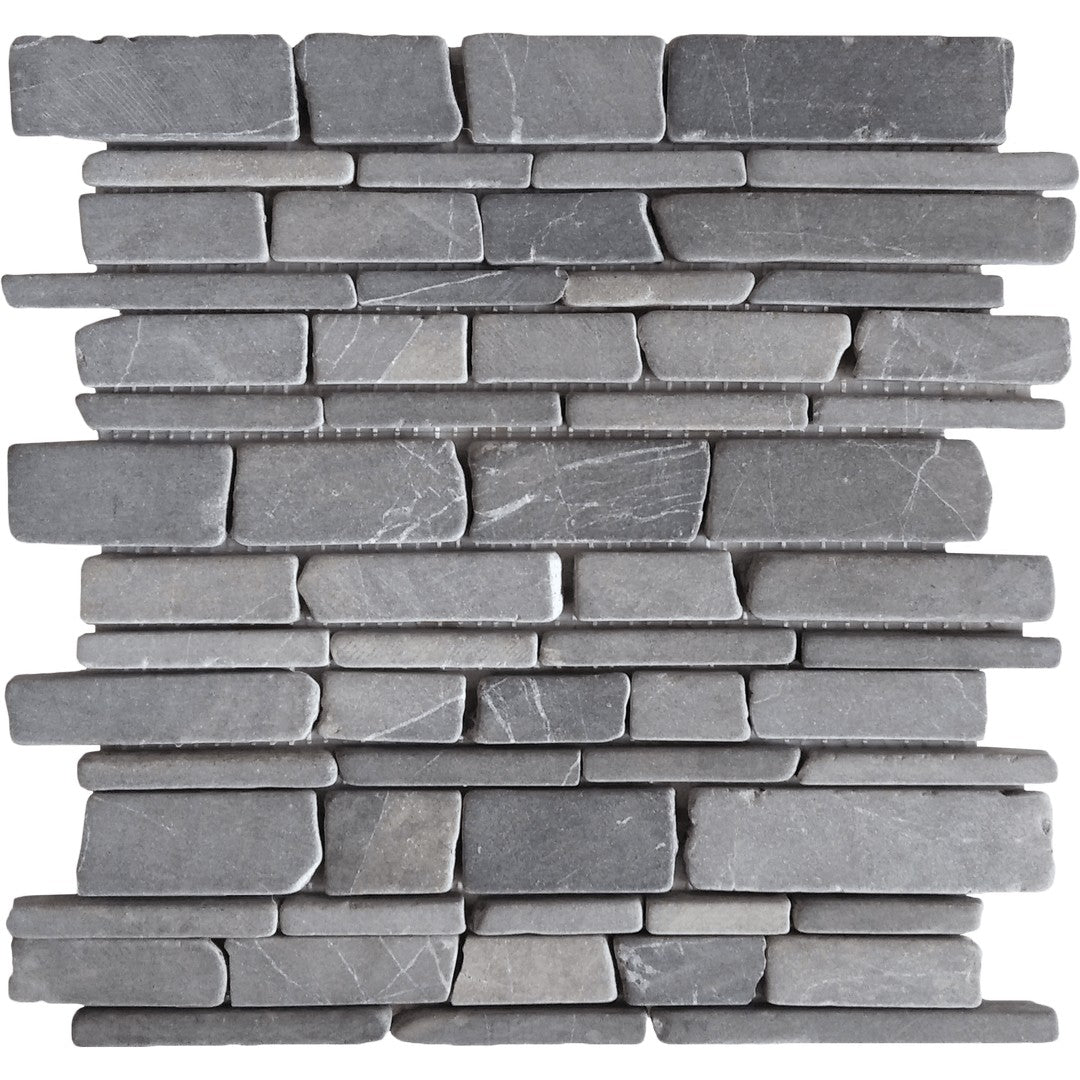 Bati Orient 12" x 12" Ancient Matte Flat Stick Random Marble Mosaic