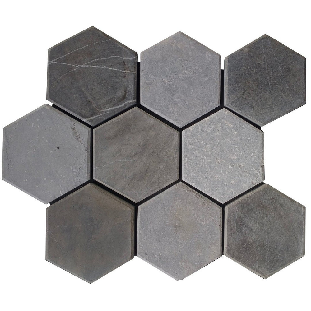 Bati Orient 12" x 11" Hexagon Honed Hexagon Marble Mosaic