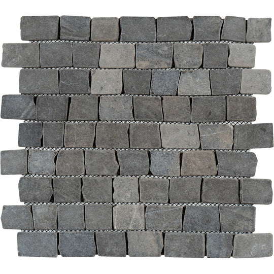 Bati Orient 11.6" x 12" Ancient Matte Cubic Brick Marble Mosaic