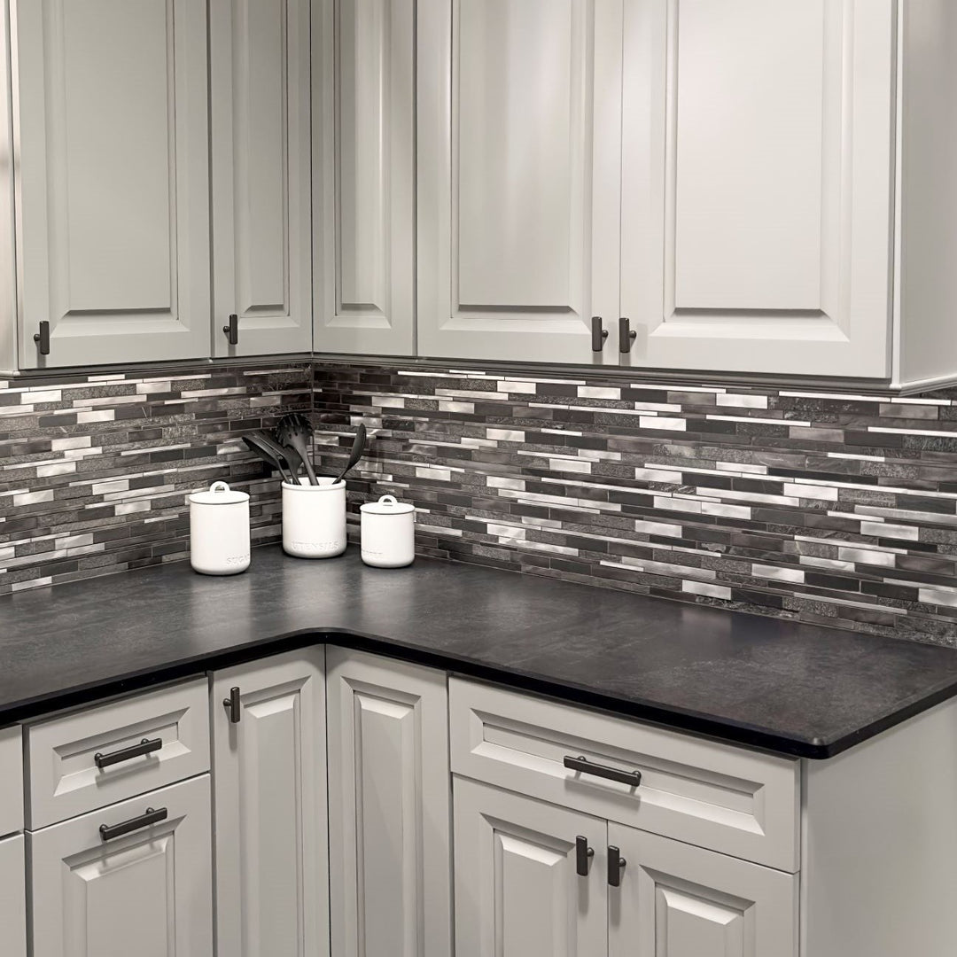 Bati-Orient-12-x-12-Terrazzo-Baguette-Aluminum-&-Stone-Mosaic-Grey-Black