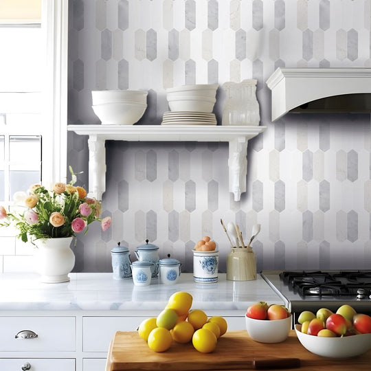 Bati-Orient-10-x-12-White-&-Grey-Marble-Classic-Interlocking-2x6-Picket-Mosaic-White-Grey-Beige