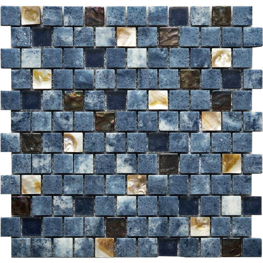 Bati Orient 12" x 12" Terrazzo Mother Of Pearl, Glass 1" Mosaic