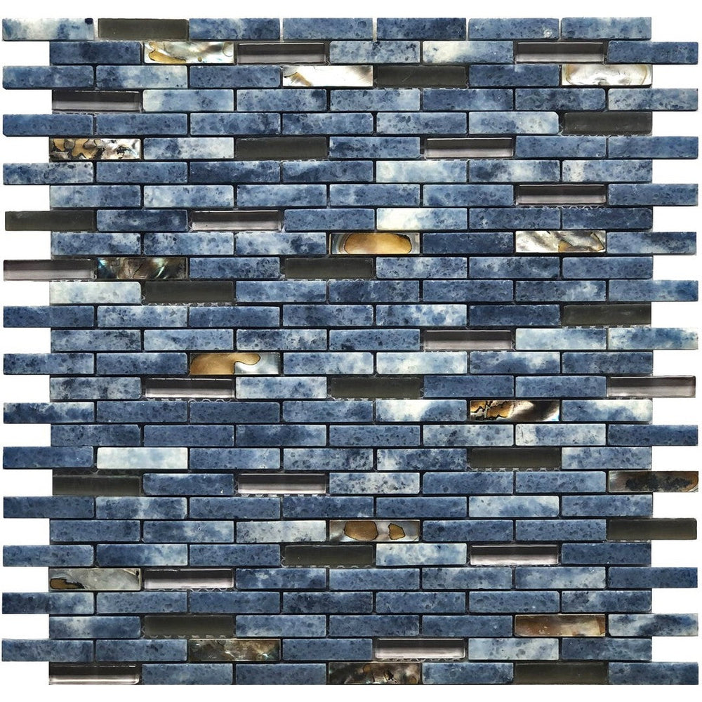 Bati Orient 12" x 12" Terrazzo Mother Of Pearl, Glass Brick Mosaic