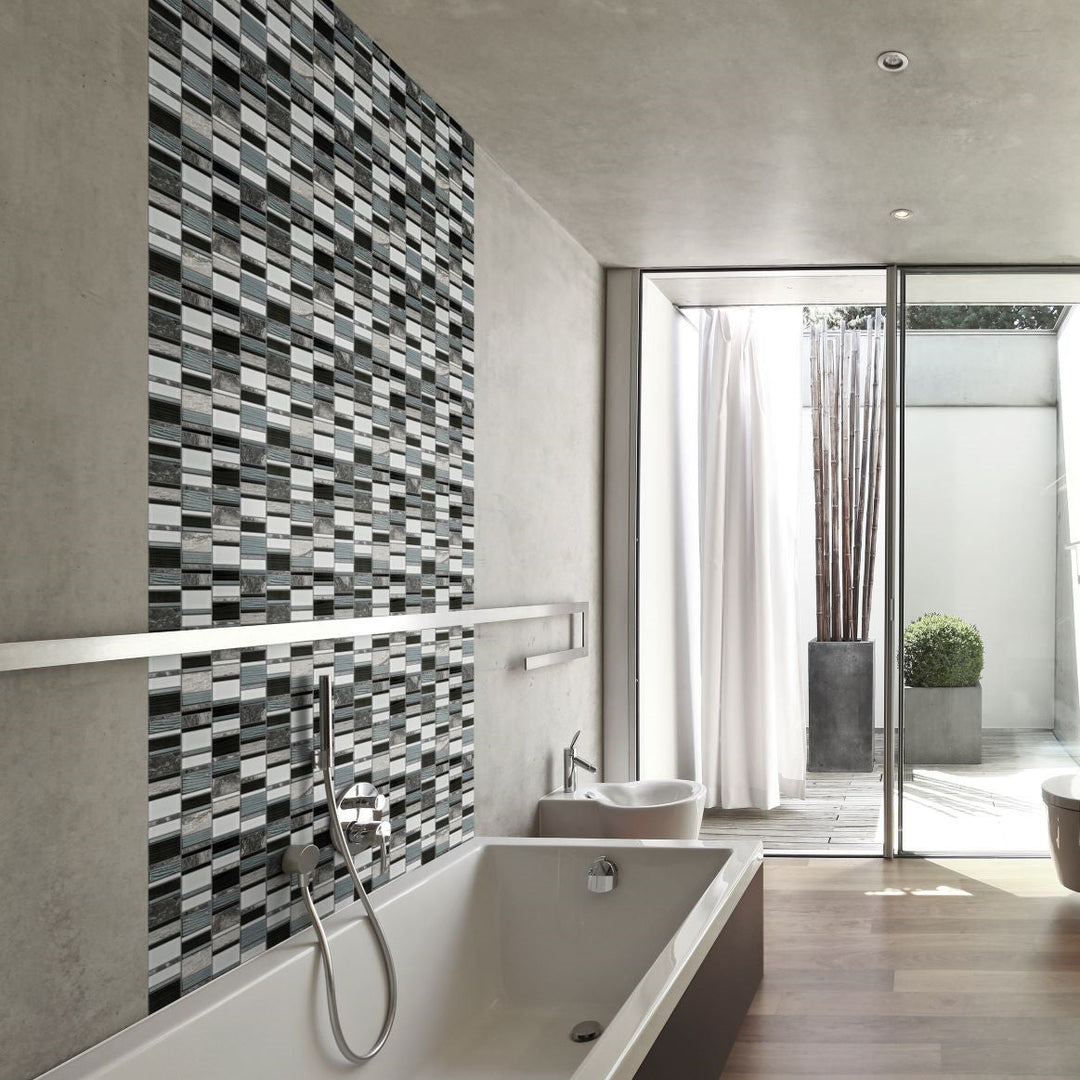 Bati-Orient-12-x-12-Terrazzo-Mixed-Rectangle-Glass-&-Marble-Mosaic-Black-Grey-White